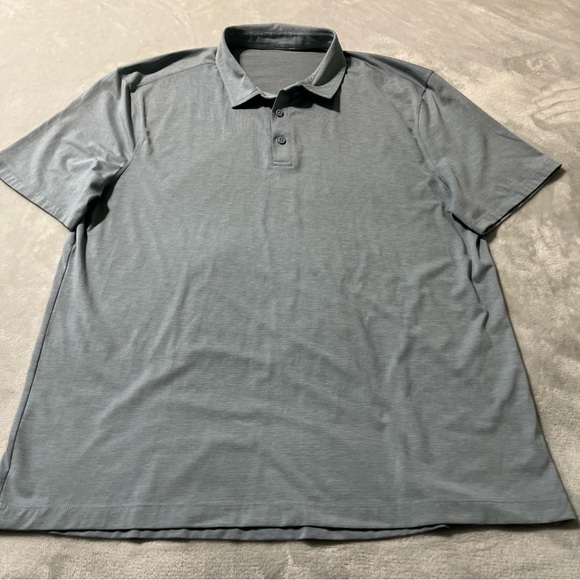 lululemon athletica Other - Lululemon Polo Shirt Men’s XL/XXL Grey Preppy Golf Performance See Measurements